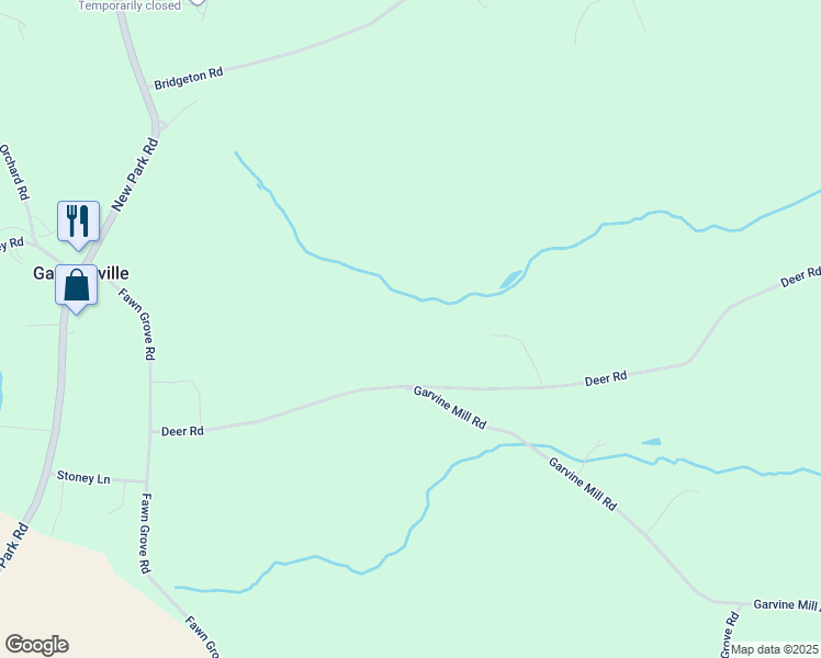 map of restaurants, bars, coffee shops, grocery stores, and more near 287 Deer Rd in Fawn Grove
