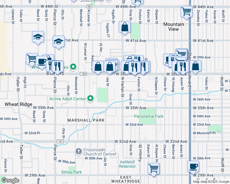 map of restaurants, bars, coffee shops, grocery stores, and more near in 
