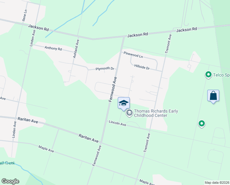 map of restaurants, bars, coffee shops, grocery stores, and more near 2312 Fernwood Avenue in Atco