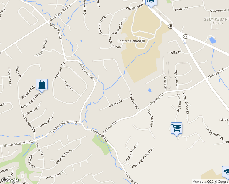 map of restaurants, bars, coffee shops, grocery stores, and more near 114 Galileo Court in Hockessin