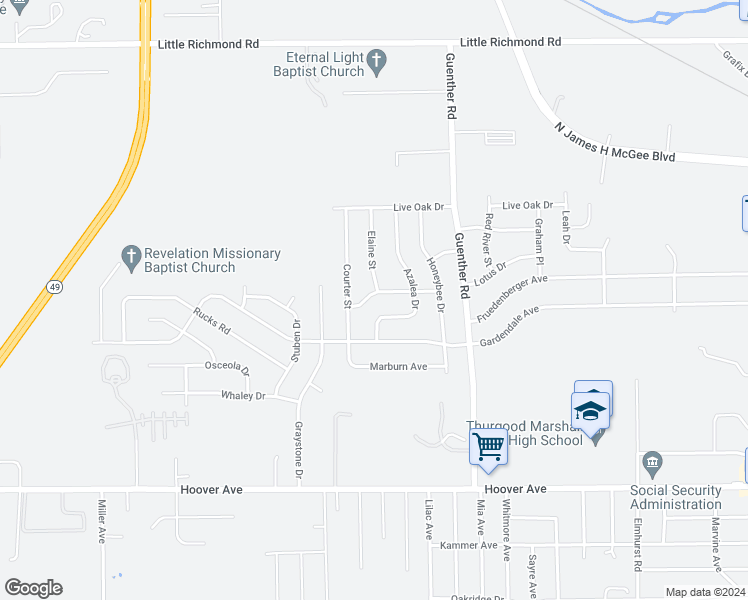 map of restaurants, bars, coffee shops, grocery stores, and more near 4910 Porterfield Drive in Dayton