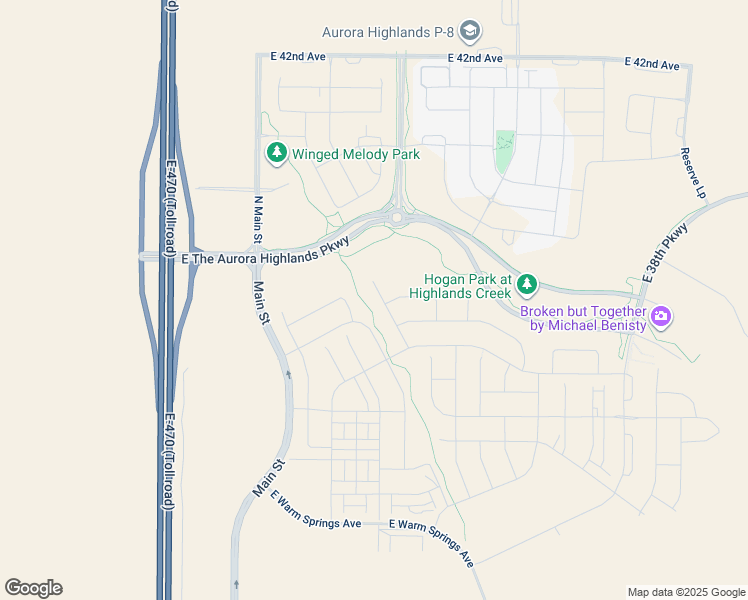 map of restaurants, bars, coffee shops, grocery stores, and more near 3458-3708 Gun Club Road in Aurora