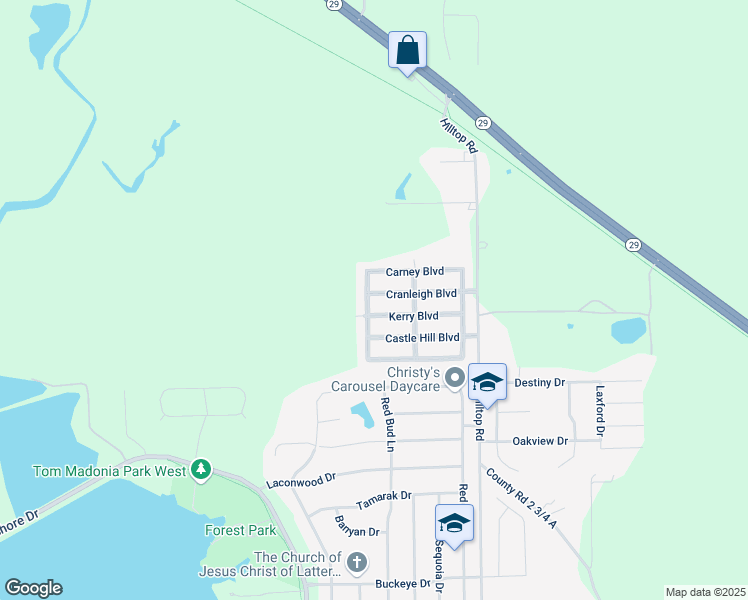 map of restaurants, bars, coffee shops, grocery stores, and more near 3700 Cranleigh Boulevard in Springfield