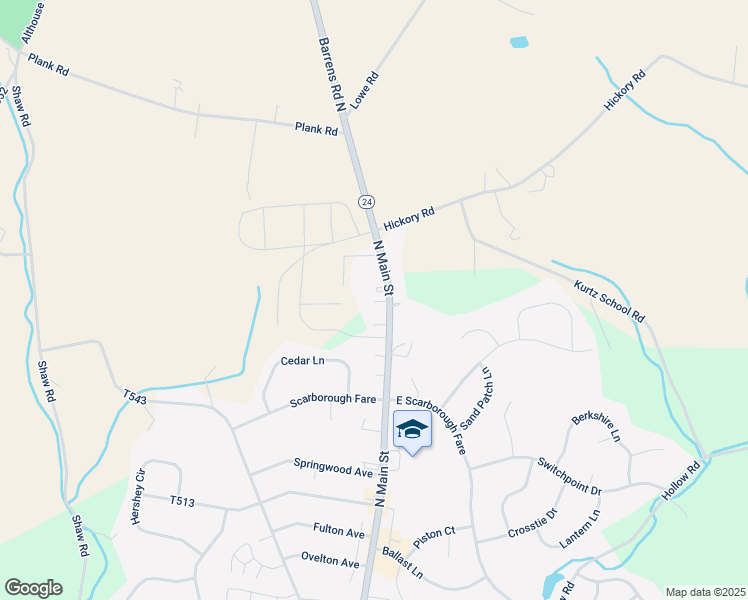 map of restaurants, bars, coffee shops, grocery stores, and more near 17560 Barrens Road North in Stewartstown