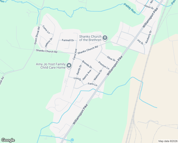 map of restaurants, bars, coffee shops, grocery stores, and more near 12249 Nancy Avenue in Greencastle