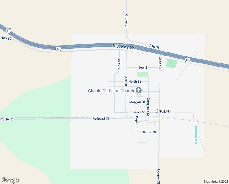 map of restaurants, bars, coffee shops, grocery stores, and more near 800 French Street in Chapin