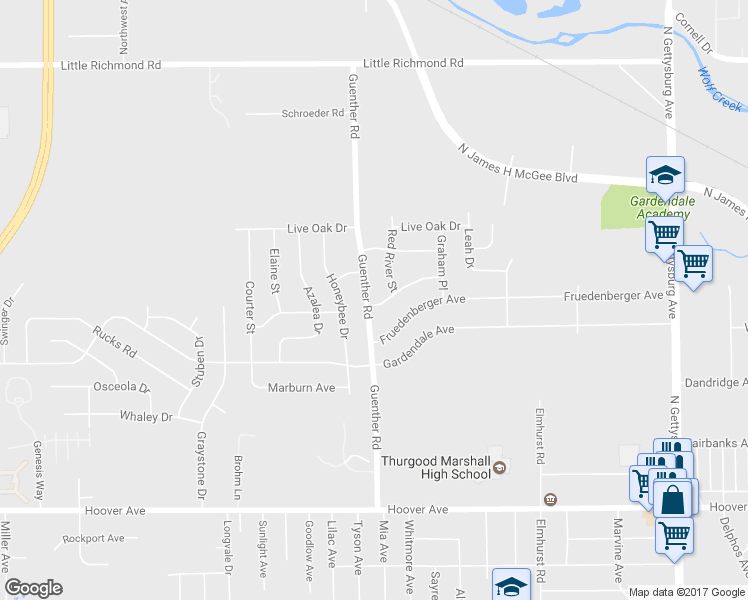 map of restaurants, bars, coffee shops, grocery stores, and more near 4689 Lotus Drive in Dayton