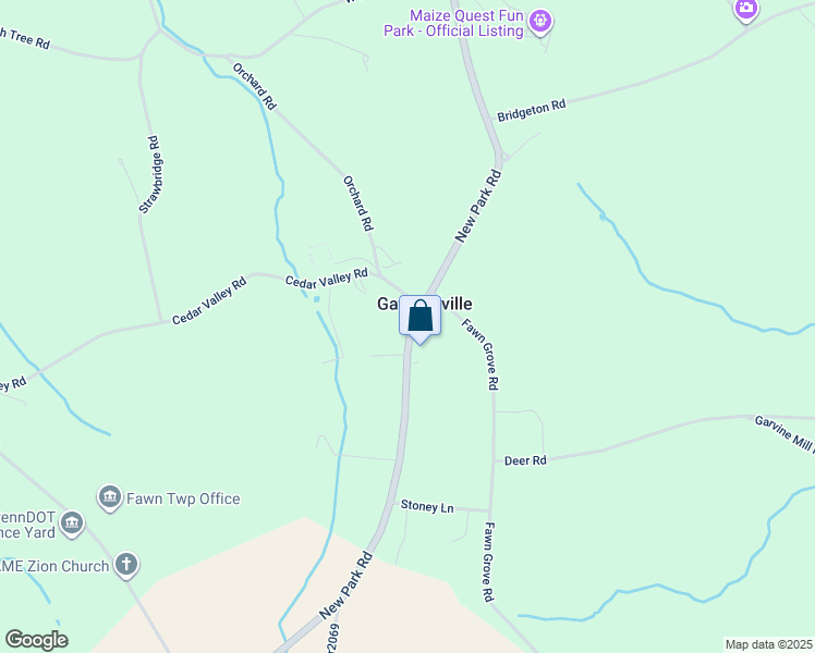 map of restaurants, bars, coffee shops, grocery stores, and more near 2518 New Park Road in New Park