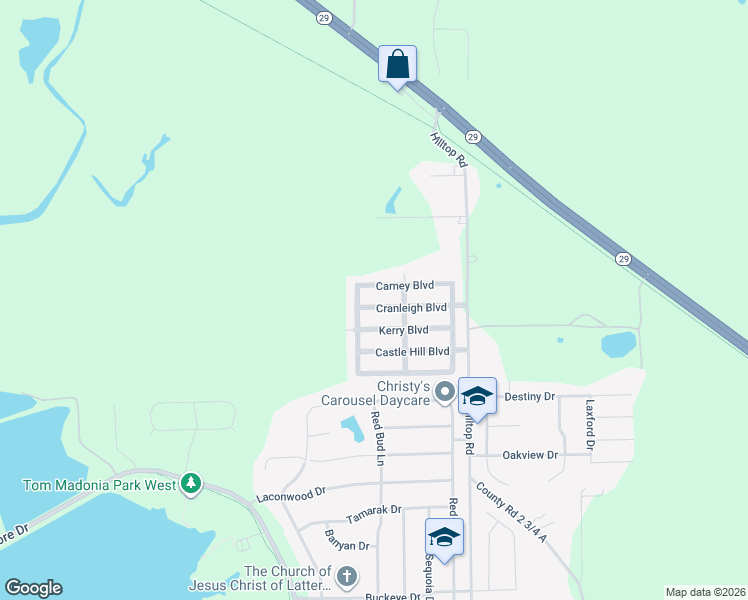 map of restaurants, bars, coffee shops, grocery stores, and more near 3700-3708 Cranleigh Boulevard in Springfield