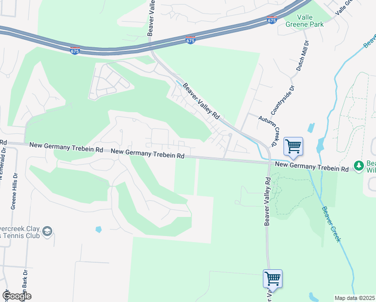 map of restaurants, bars, coffee shops, grocery stores, and more near 2371 Locust Hill Boulevard in Dayton