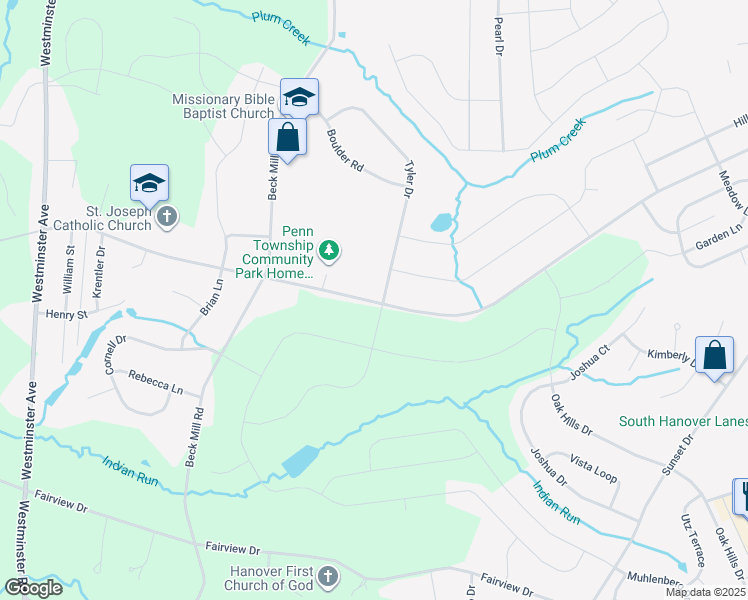map of restaurants, bars, coffee shops, grocery stores, and more near 35 Tyler Drive in Hanover