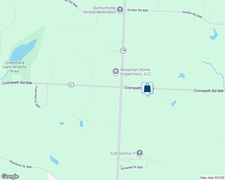 map of restaurants, bars, coffee shops, grocery stores, and more near 1065 Coonpath Road Northwest in Lancaster