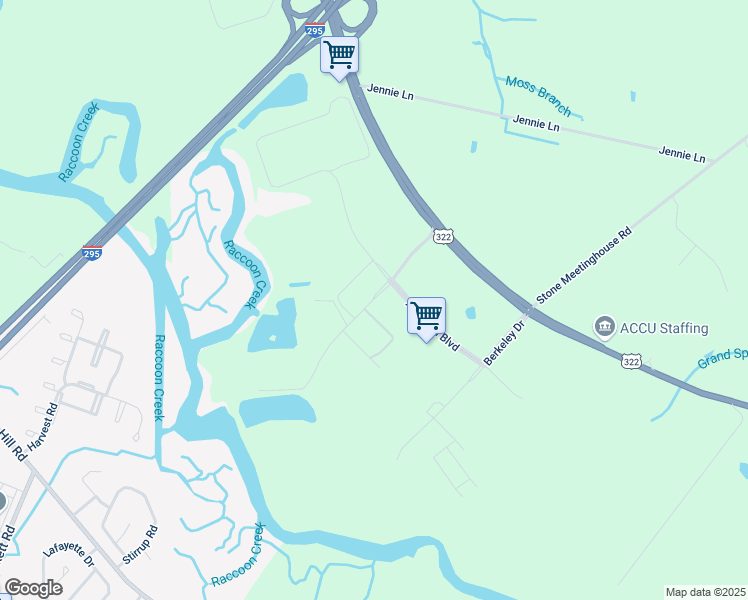 map of restaurants, bars, coffee shops, grocery stores, and more near 200 Arlington Boulevard in Swedesboro