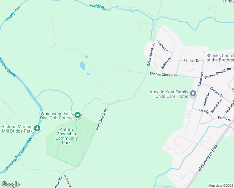 map of restaurants, bars, coffee shops, grocery stores, and more near 12101 Grant Shook Road in Greencastle