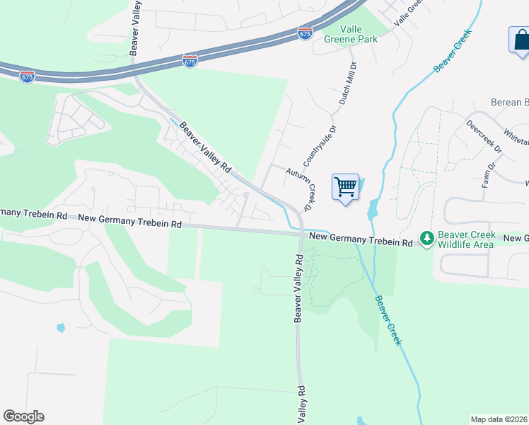 map of restaurants, bars, coffee shops, grocery stores, and more near 2768 Austin Place in Beavercreek
