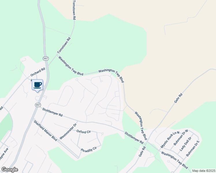 map of restaurants, bars, coffee shops, grocery stores, and more near 11129 Cross Fields Drive in Waynesboro