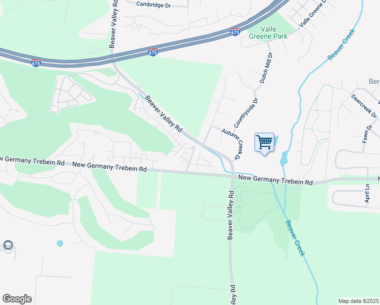 map of restaurants, bars, coffee shops, grocery stores, and more near 2301 Patrick Boulevard in Beavercreek