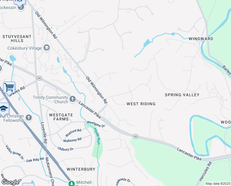 map of restaurants, bars, coffee shops, grocery stores, and more near 6 Hobson Drive in Hockessin