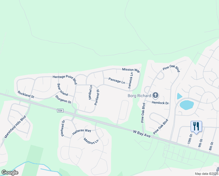 map of restaurants, bars, coffee shops, grocery stores, and more near 18 Mission Way in Barnegat Township