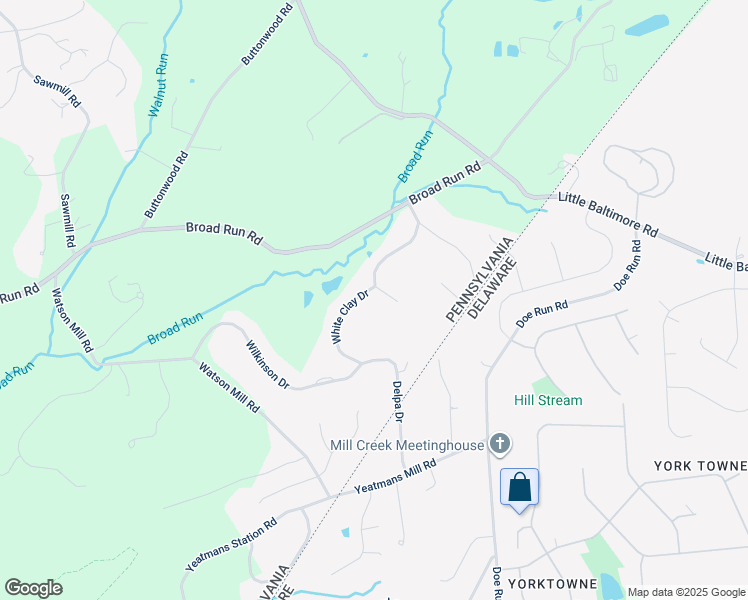 map of restaurants, bars, coffee shops, grocery stores, and more near 2 Briarwood Court in Landenberg