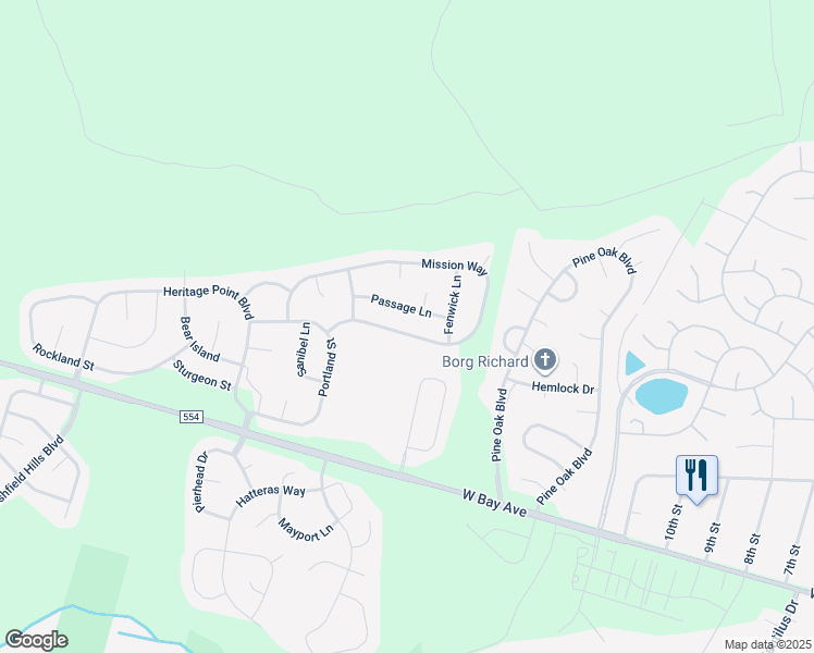 map of restaurants, bars, coffee shops, grocery stores, and more near 29 Mission Way in Barnegat Township