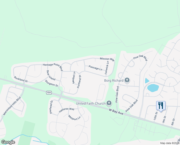 map of restaurants, bars, coffee shops, grocery stores, and more near 16 Mission Way in Barnegat Township