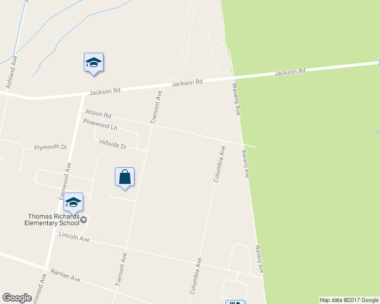 map of restaurants, bars, coffee shops, grocery stores, and more near 1045 Atsion Road in Atco