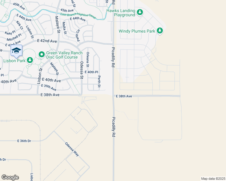 map of restaurants, bars, coffee shops, grocery stores, and more near 3804 Picadilly Road in Denver