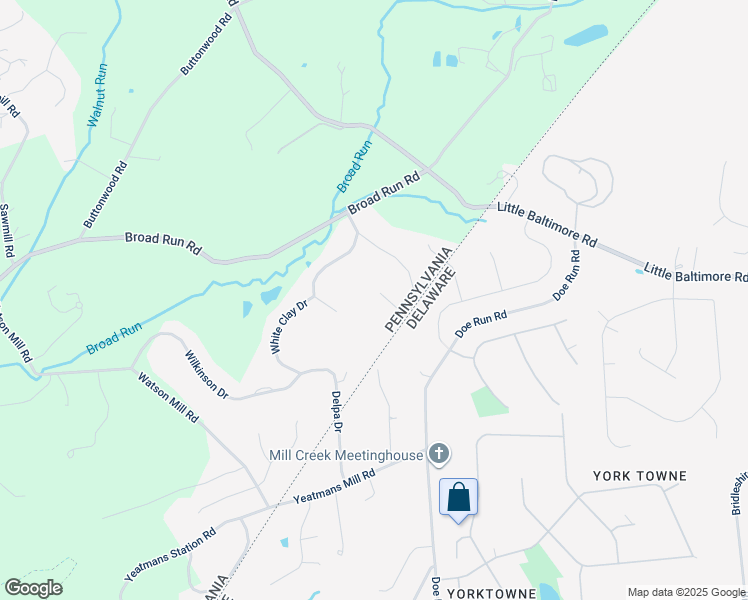 map of restaurants, bars, coffee shops, grocery stores, and more near 122 Eden Road in Landenberg