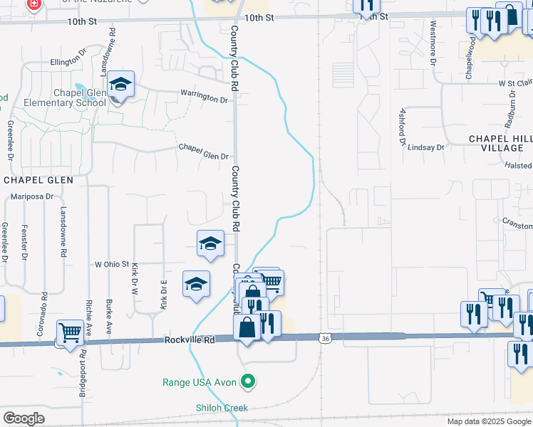 map of restaurants, bars, coffee shops, grocery stores, and more near 8211 Scicor Drive in Indianapolis