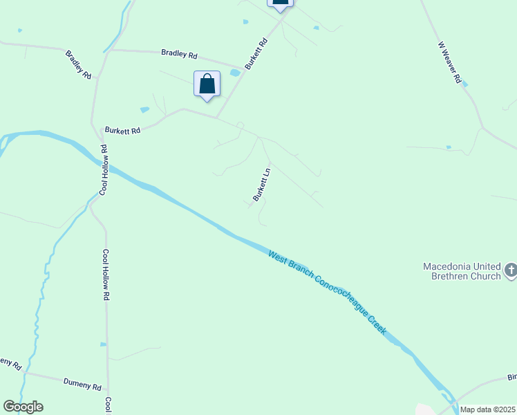 map of restaurants, bars, coffee shops, grocery stores, and more near 11550 Burkett Lane in Greencastle