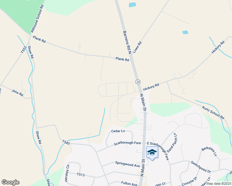 map of restaurants, bars, coffee shops, grocery stores, and more near 240 Patterson Dr in Stewartstown