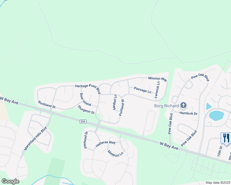map of restaurants, bars, coffee shops, grocery stores, and more near 64 Portland Street in Barnegat Township