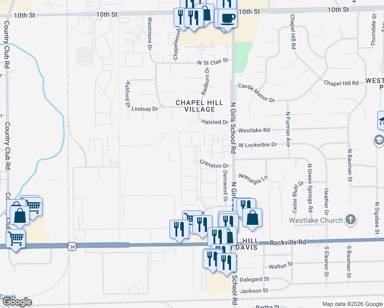 map of restaurants, bars, coffee shops, grocery stores, and more near 230 Welcome Way Boulevard East in Indianapolis