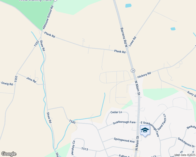 map of restaurants, bars, coffee shops, grocery stores, and more near 208 Edie Circle in Stewartstown