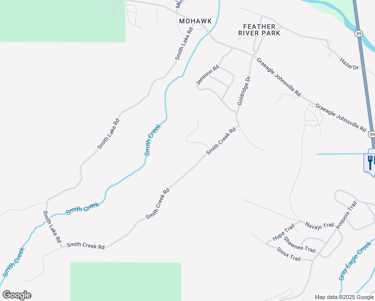 map of restaurants, bars, coffee shops, grocery stores, and more near 247 Gold Nugget Lane in Graeagle