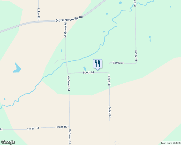 map of restaurants, bars, coffee shops, grocery stores, and more near 9419 Booth Road in Pleasant Plains