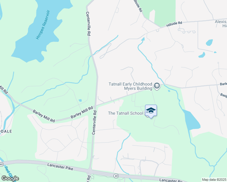 map of restaurants, bars, coffee shops, grocery stores, and more near 1522 Barley Mill Road in Wilmington