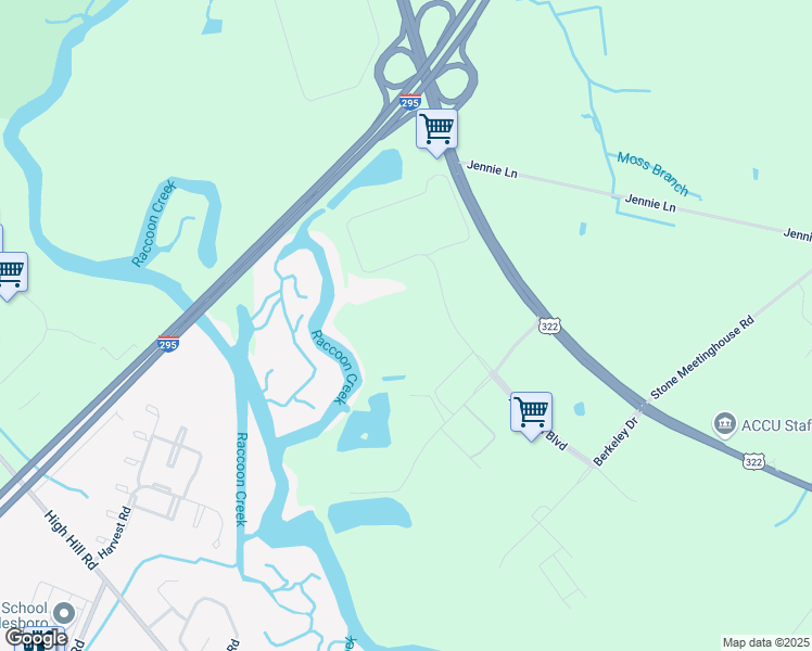 map of restaurants, bars, coffee shops, grocery stores, and more near 501 Arlington Boulevard in Logan Township