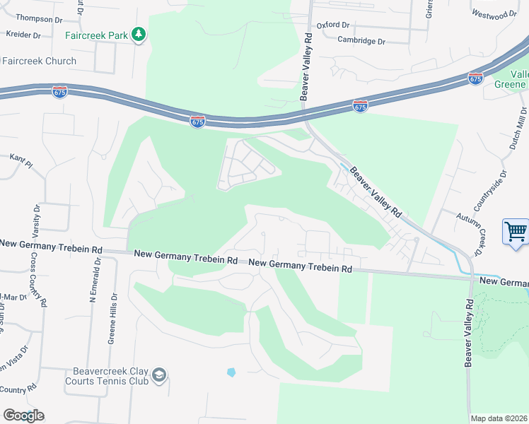map of restaurants, bars, coffee shops, grocery stores, and more near 2847 Double Eagle Drive in Beavercreek
