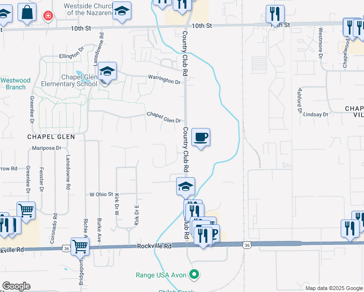 map of restaurants, bars, coffee shops, grocery stores, and more near 361 Meganwood Court in Indianapolis