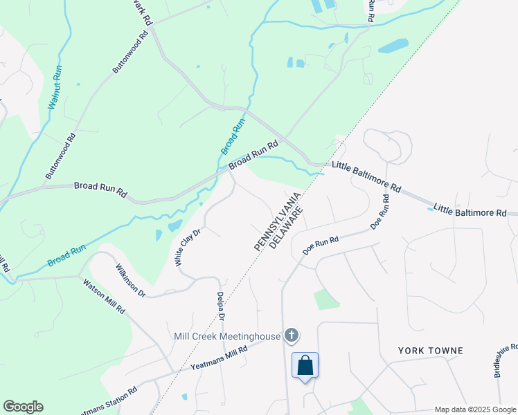 map of restaurants, bars, coffee shops, grocery stores, and more near 107 Eden Road in Landenberg