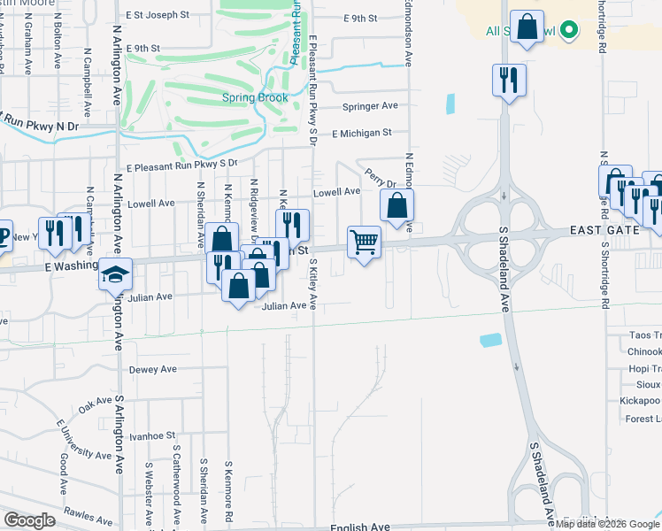 map of restaurants, bars, coffee shops, grocery stores, and more near in 