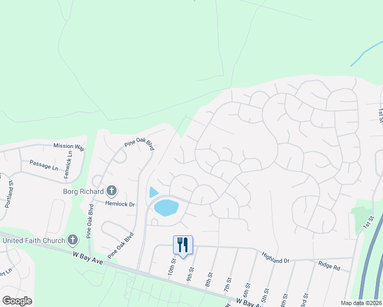 map of restaurants, bars, coffee shops, grocery stores, and more near 37 Lakeland Dr in Barnegat Township