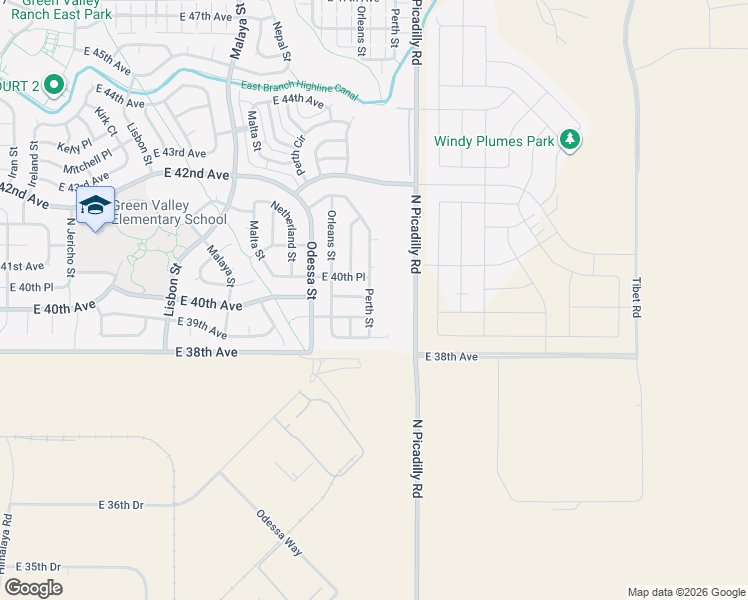 map of restaurants, bars, coffee shops, grocery stores, and more near 4002 Perth Street in Denver