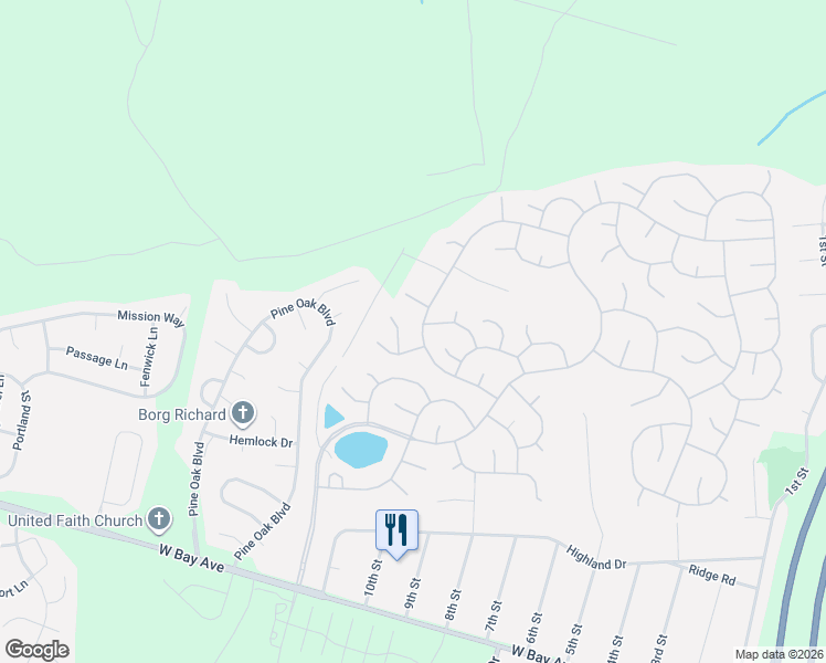 map of restaurants, bars, coffee shops, grocery stores, and more near 37 Lakeland Drive in Barnegat Township