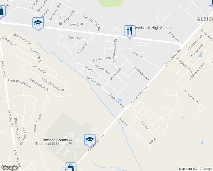 map of restaurants, bars, coffee shops, grocery stores, and more near 2 Monroe Court in Berlin