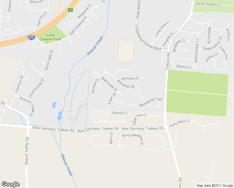 map of restaurants, bars, coffee shops, grocery stores, and more near 1136 Deercreek Drive in Fairborn