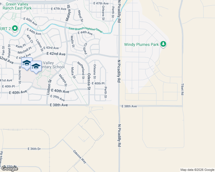 map of restaurants, bars, coffee shops, grocery stores, and more near 4002 Perth Street in Denver