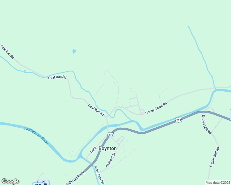 map of restaurants, bars, coffee shops, grocery stores, and more near 155 Liberty Street in Meyersdale